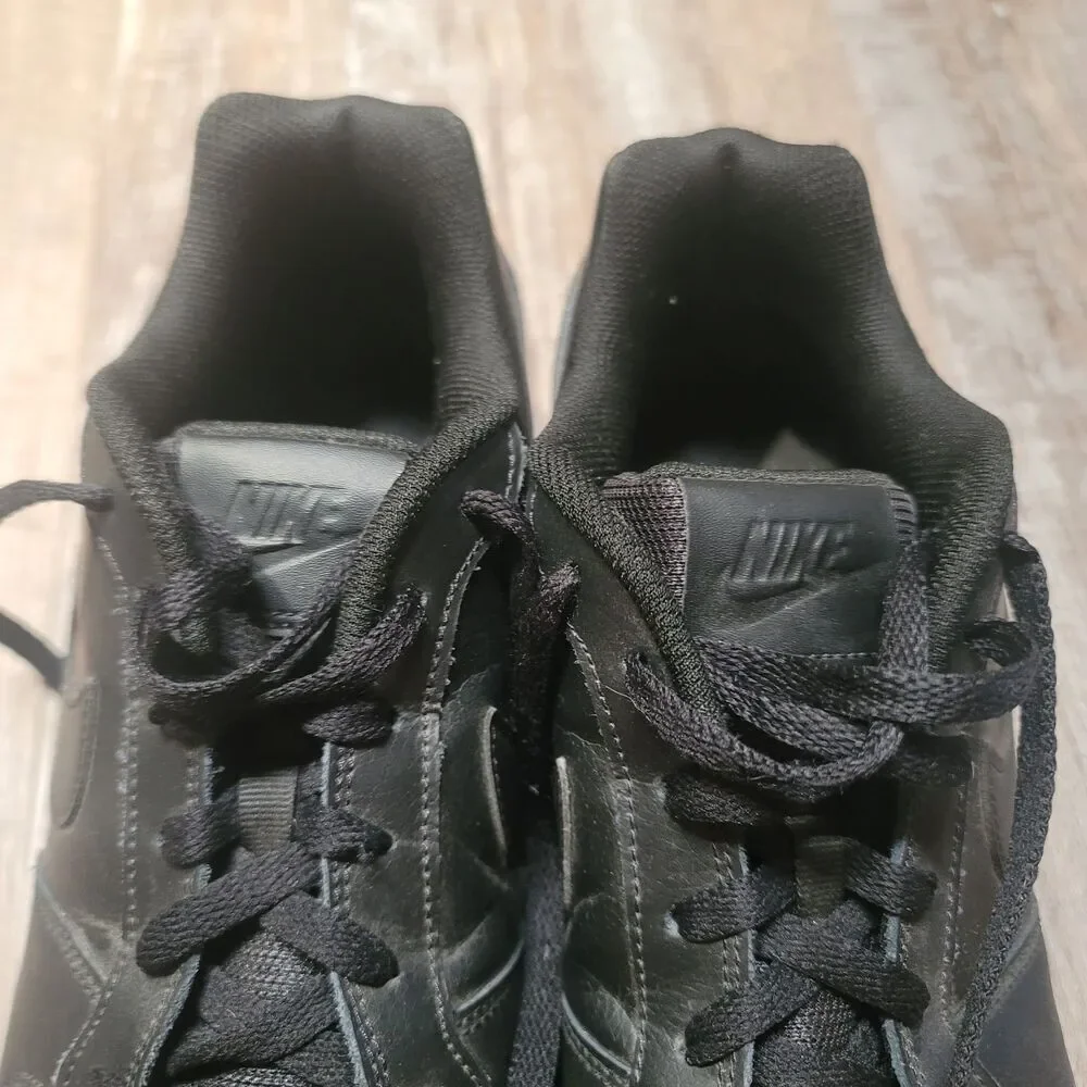 Nike Ebernon Low Mens Size 13 Black Leather AQ1775-003 - Picture 4 of 6